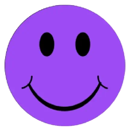 Purple smiley face — representing emotional lightness, clarity, and restored well-being