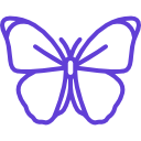 Icon of a butterfly symbolizing emotional transformation and growth