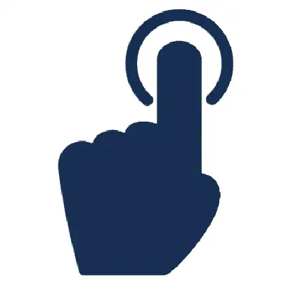 Finger pressing target icon — pinpointing emotional blocks in client testimonial (Chiang Mai)