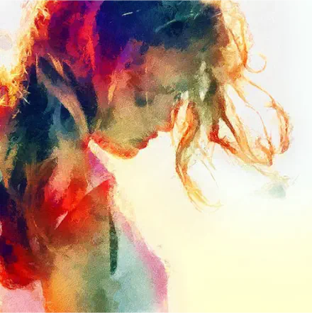 Watercolor profile of a woman in reflection — client testimonial “Amazing Work” (Chiang Mai)