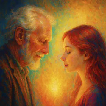 Psychic tarot reading connecting woman with her late grandfather — spiritual medium session